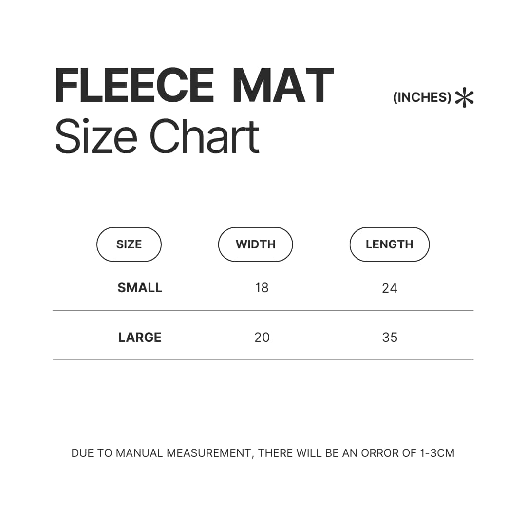 Fleece Mat Size Chart - Sleep Token Band Store